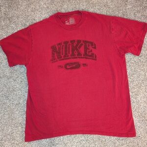 Vintage Nike Red TShirt Mens Large Y2K